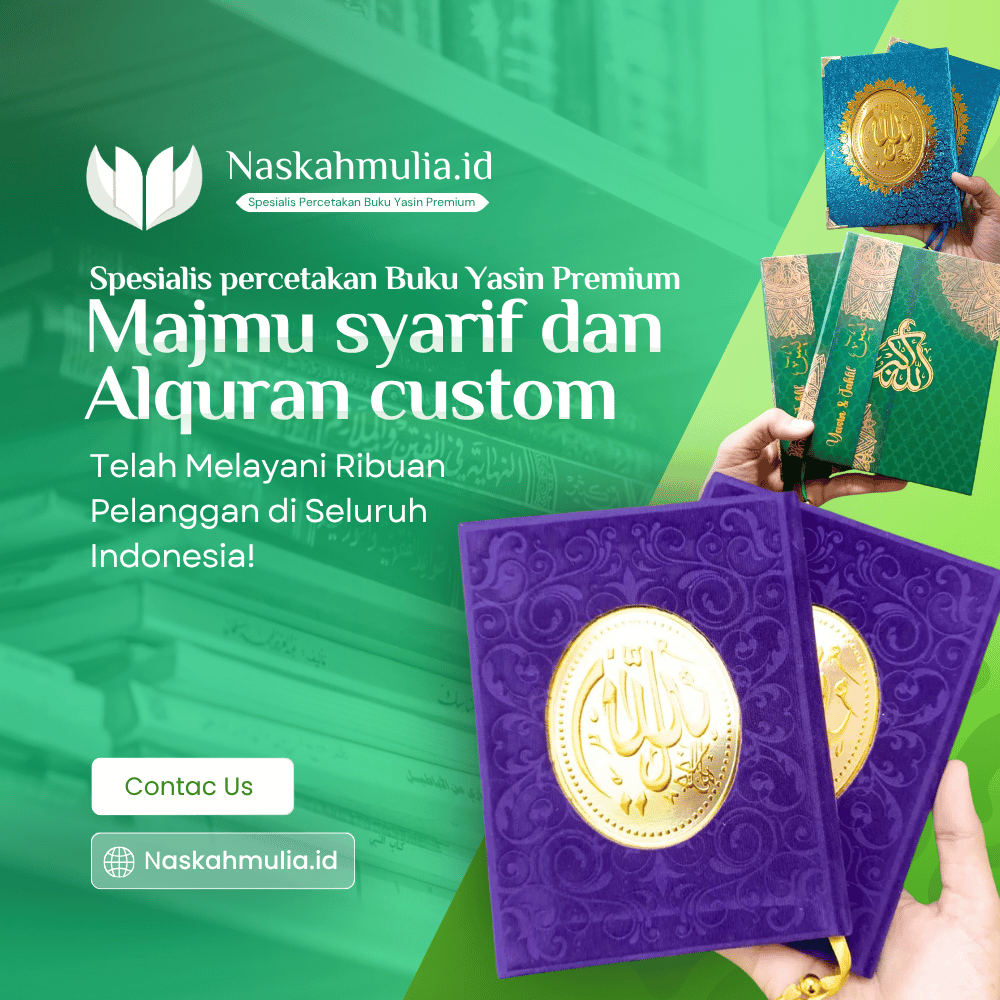 Cetak Buku Yasin Premium, Majmu Syarif & Al-Qur’an Custom – naskahmulia.id